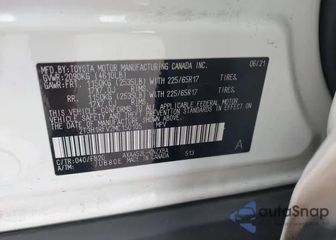 2021 Toyota Rav4 Le from USA, damaged, VIN 2T3H1RFV2MC150105